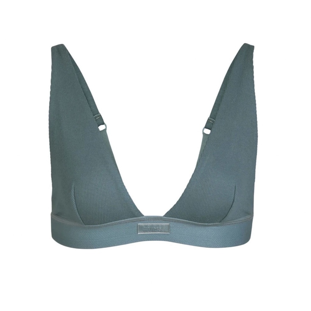 SKIMS Cotton Rib Plunge Bralette